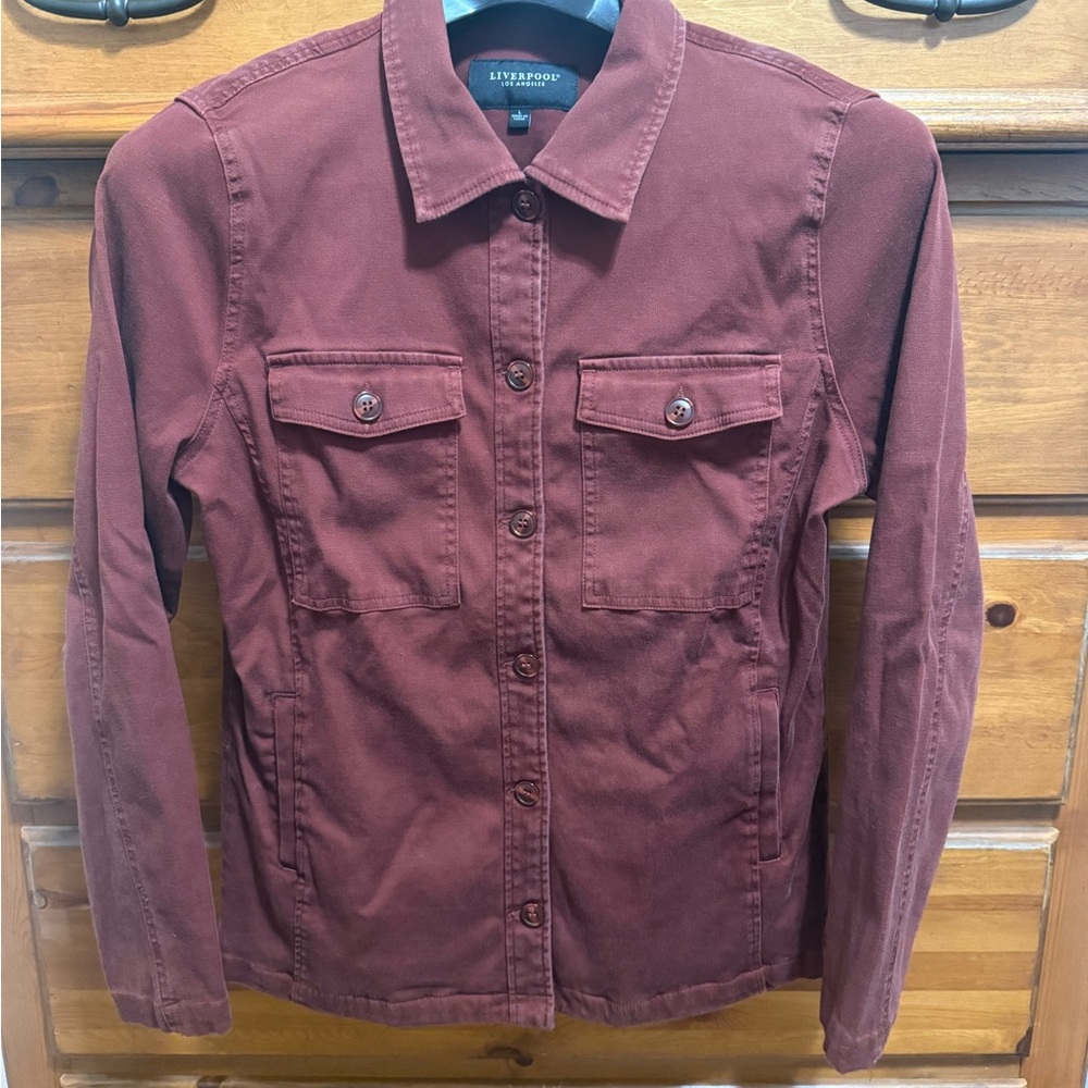 Liverpool Women's Reddish Brown Shirt Jacket